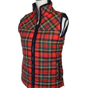 J. Crew Red Plaid Vest